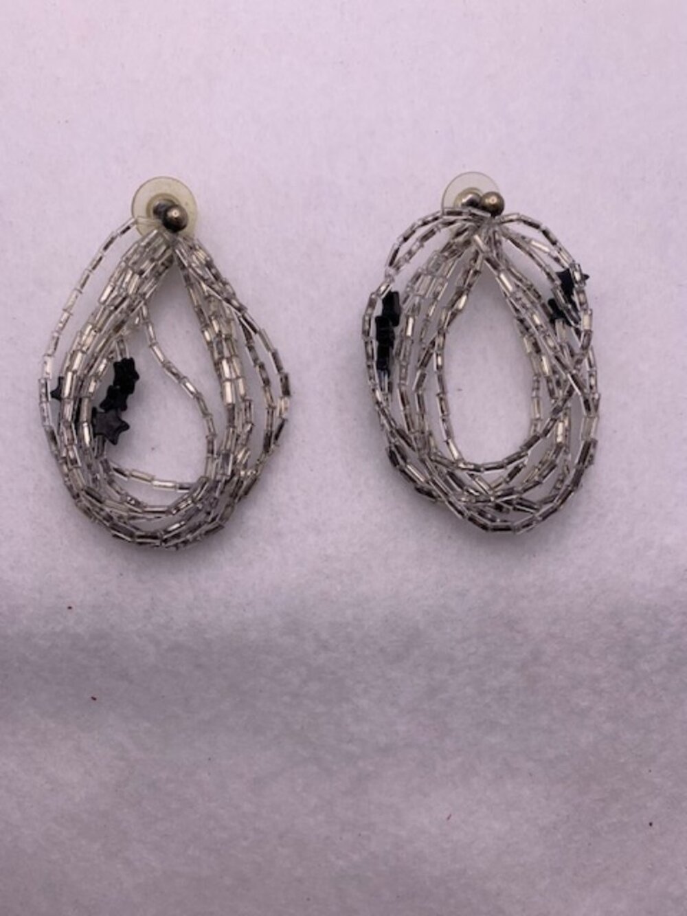 Contemporary earrings with stud backs